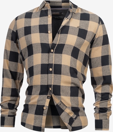 INDICODE JEANS Hemd in Beige: Vorderseite