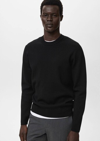 MANGO MAN Pullover 'Luxus' in Schwarz: Vorderseite