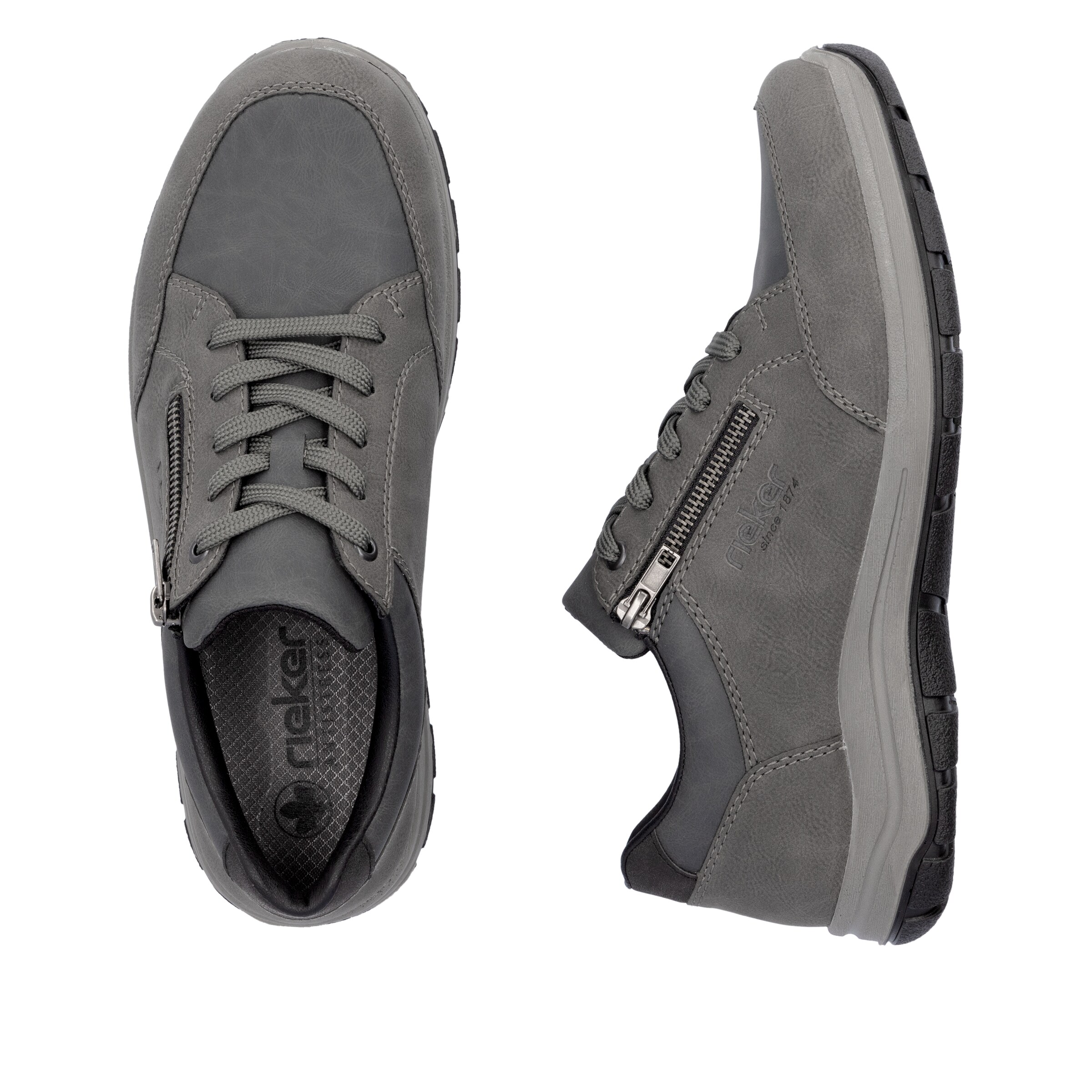 Rieker Schnürschuhe in Grau