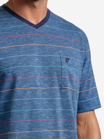 HAJO Pyjama kort 'Premium Cotton' in Blauw