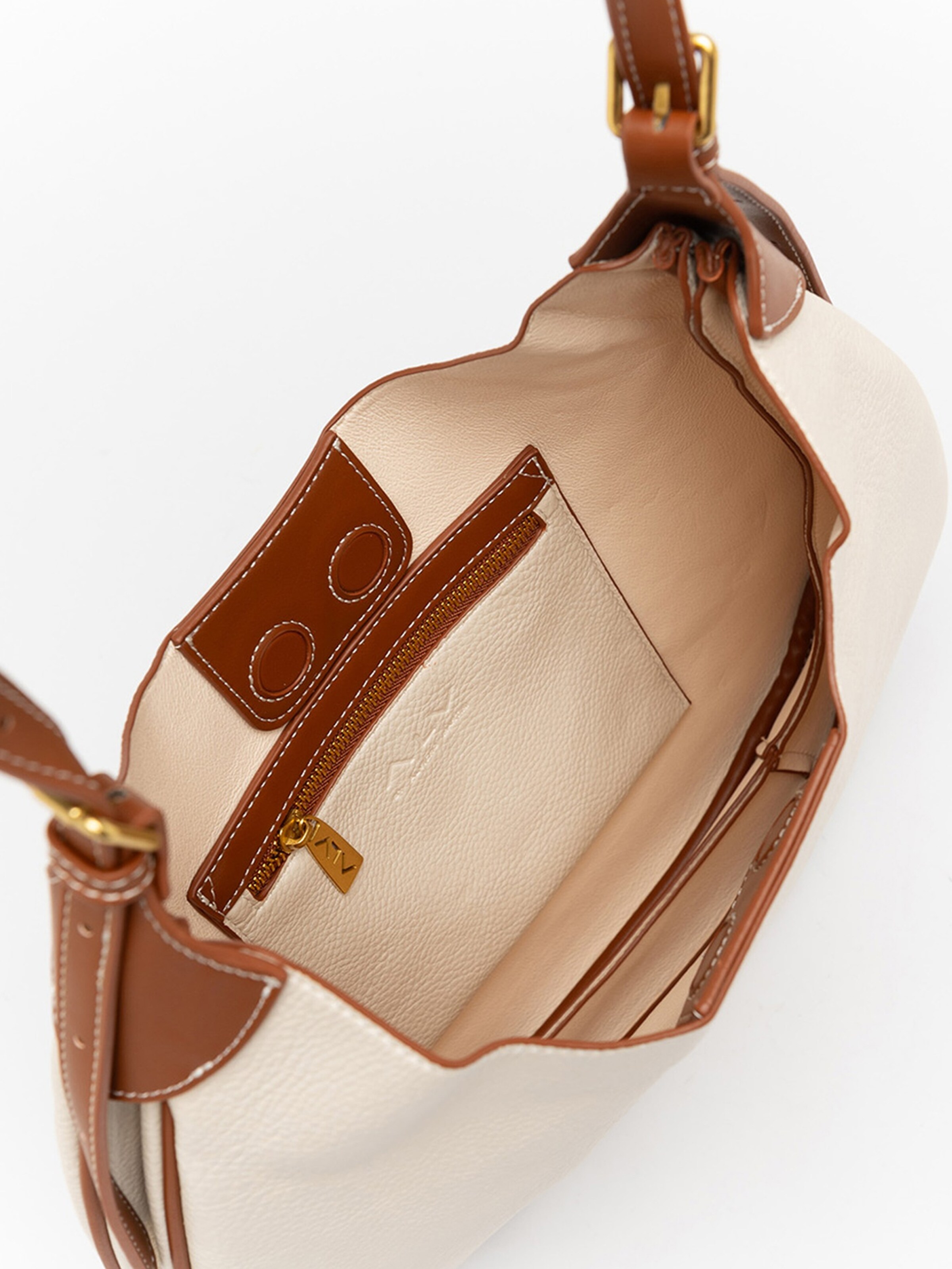 ALV By Alviero Martini Schultertasche in Beige