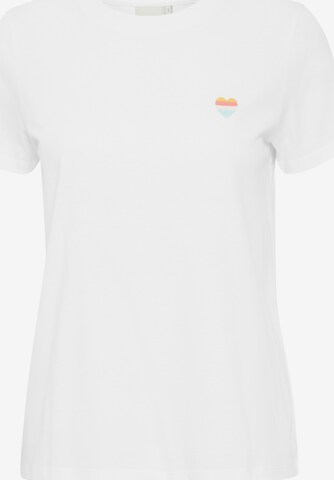 ICHI T-Shirt 'CAMINO' in Weiß: predná strana