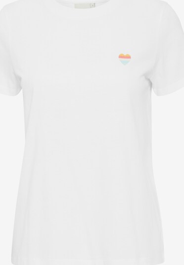 ICHI T-Shirt 'CAMINO' in pastellblau / gelb / orange / weiß, Produktansicht