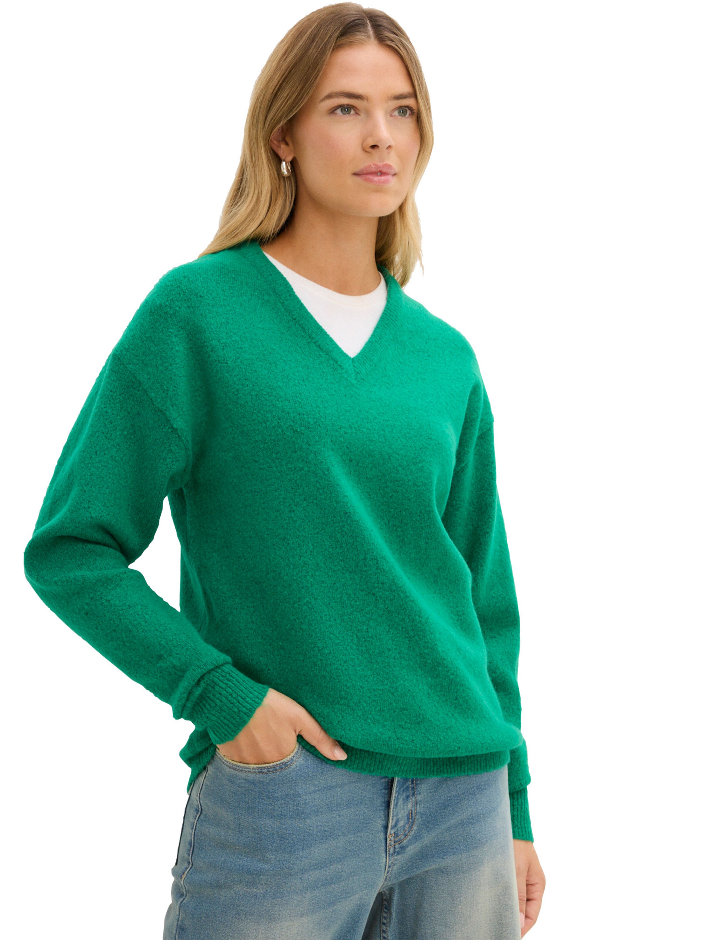 Pull-over oversize bonprix en vert : devant