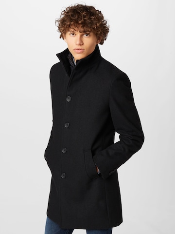 Bruun & Stengade Between-Seasons Coat 'Ontario' in Black: front