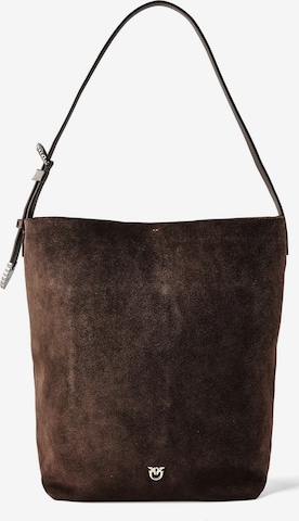 Borsa a spalla 'Bucket' di PINKO in marrone: frontale
