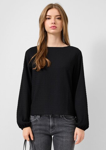 Chemisier QS en noir : devant