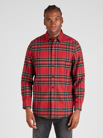 DRYKORN Regular fit Button Up Shirt 'RAMIS' in Red: front