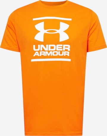 UNDER ARMOUR Funkční tričko 'Foundation' – oranžová: přední strana