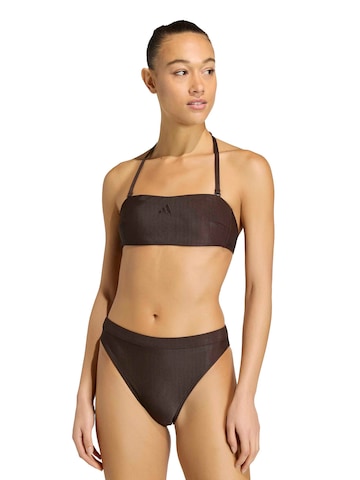 ADIDAS SPORTSWEAR Bandeau Športen bikini zgornji del 'Iconisea' | rjava barva: sprednja stran