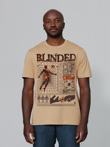 Watapparel T-Shirt 'Blinded' in Beige: Vorderseite