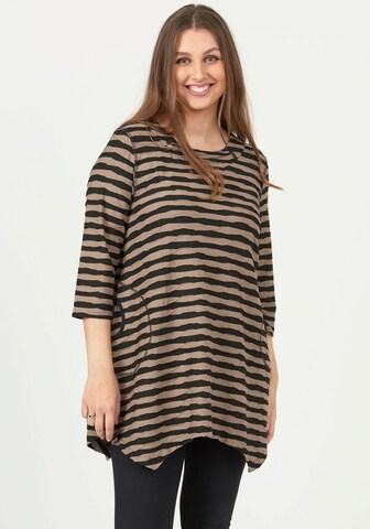 Pont Neuf Tunic in Brown: front