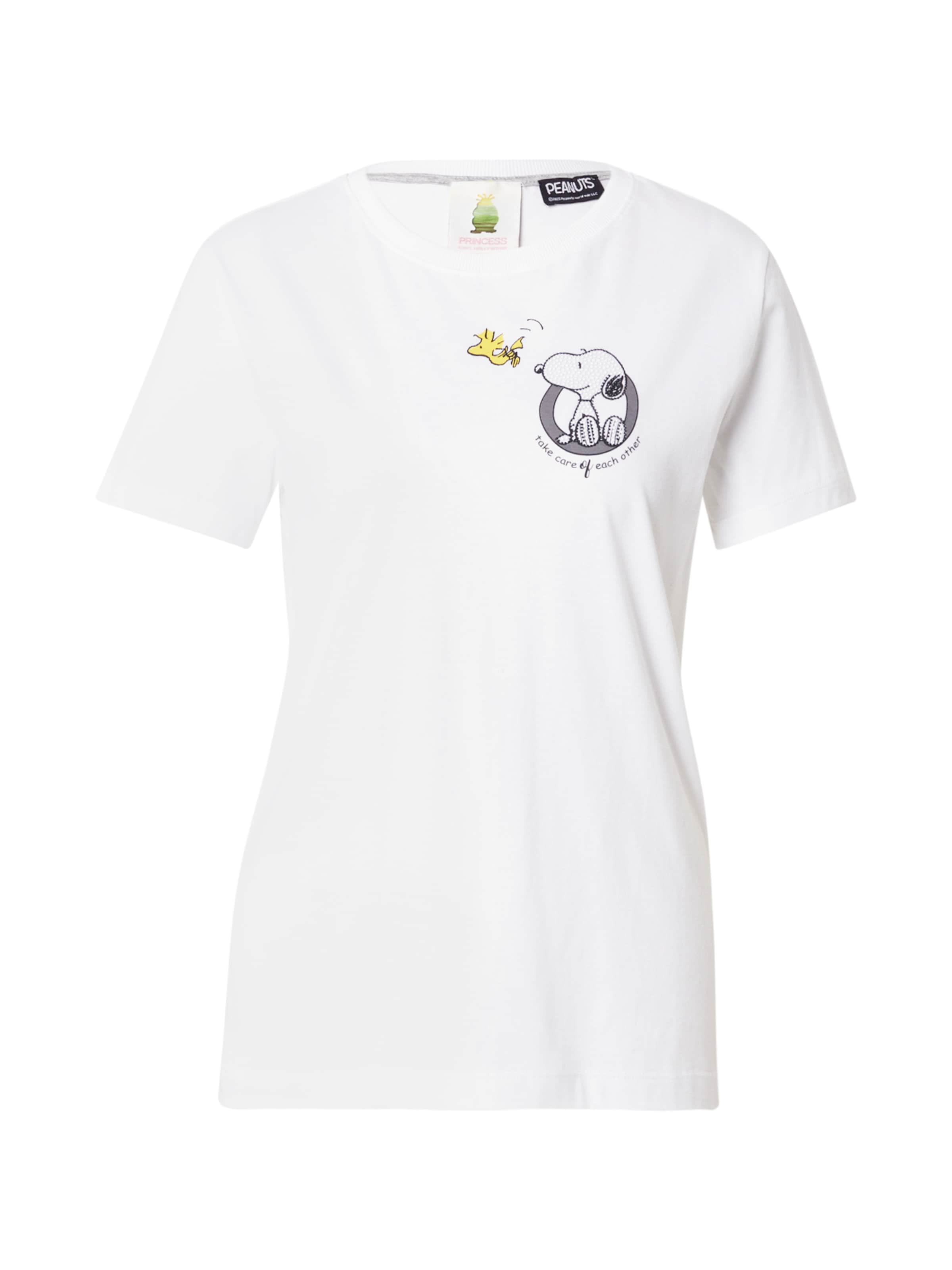 PRINCESS GOES HOLLYWOOD Shirts 'Snoppy Take Care' i hvid: forside