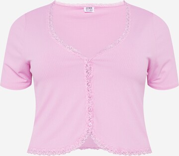 Cotton On Curve - Blusa 'COURTNEY' em rosa: frente