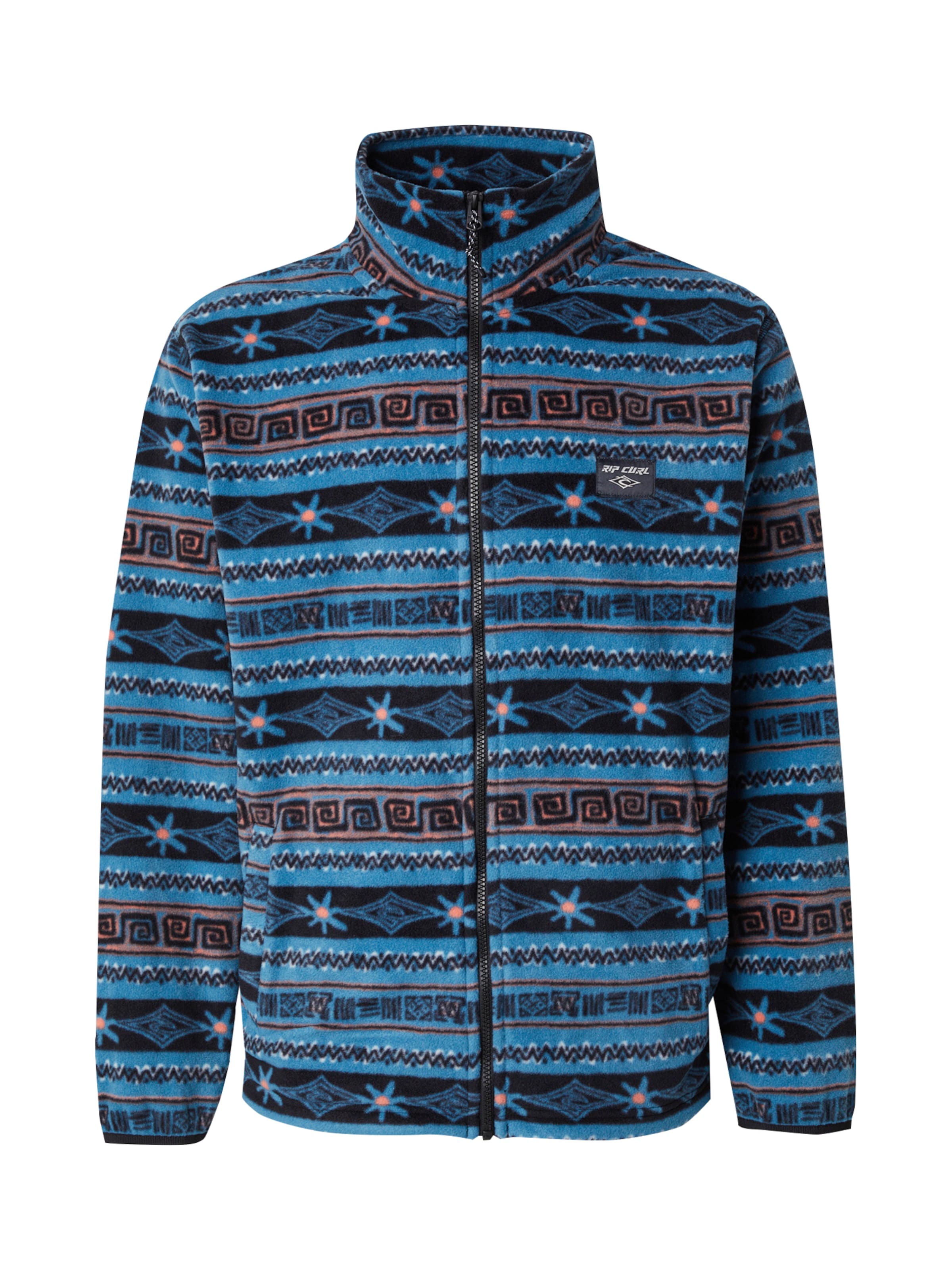 RIP CURL Athletic Fleece Jacket 'FUN TIMES' in Blue: front
