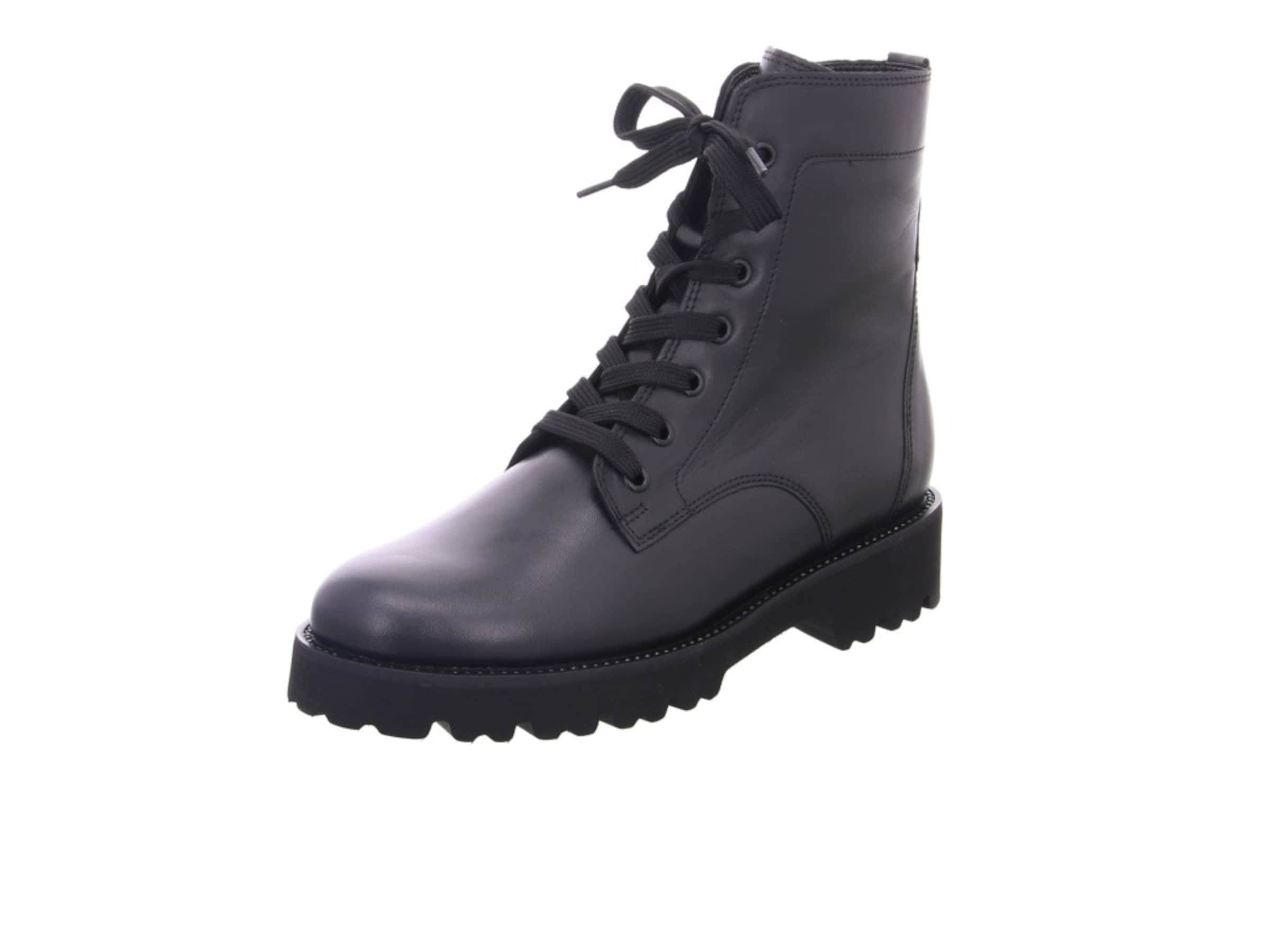 GABOR Lace-up bootie in Black: front