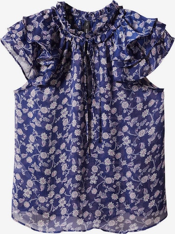 MANGO Blouse 'FLORI' in Blauw: voorkant