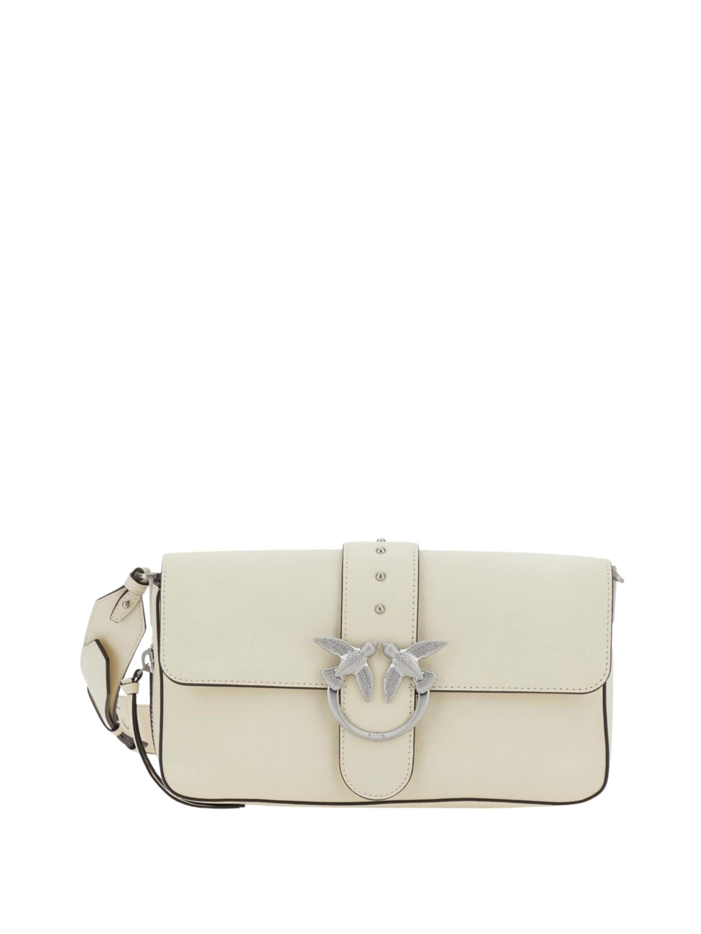 PINKO Håndtaske 'Pinko Sacs à main Love One Slouchy Zip Classic V Blanc' i hvid: forside