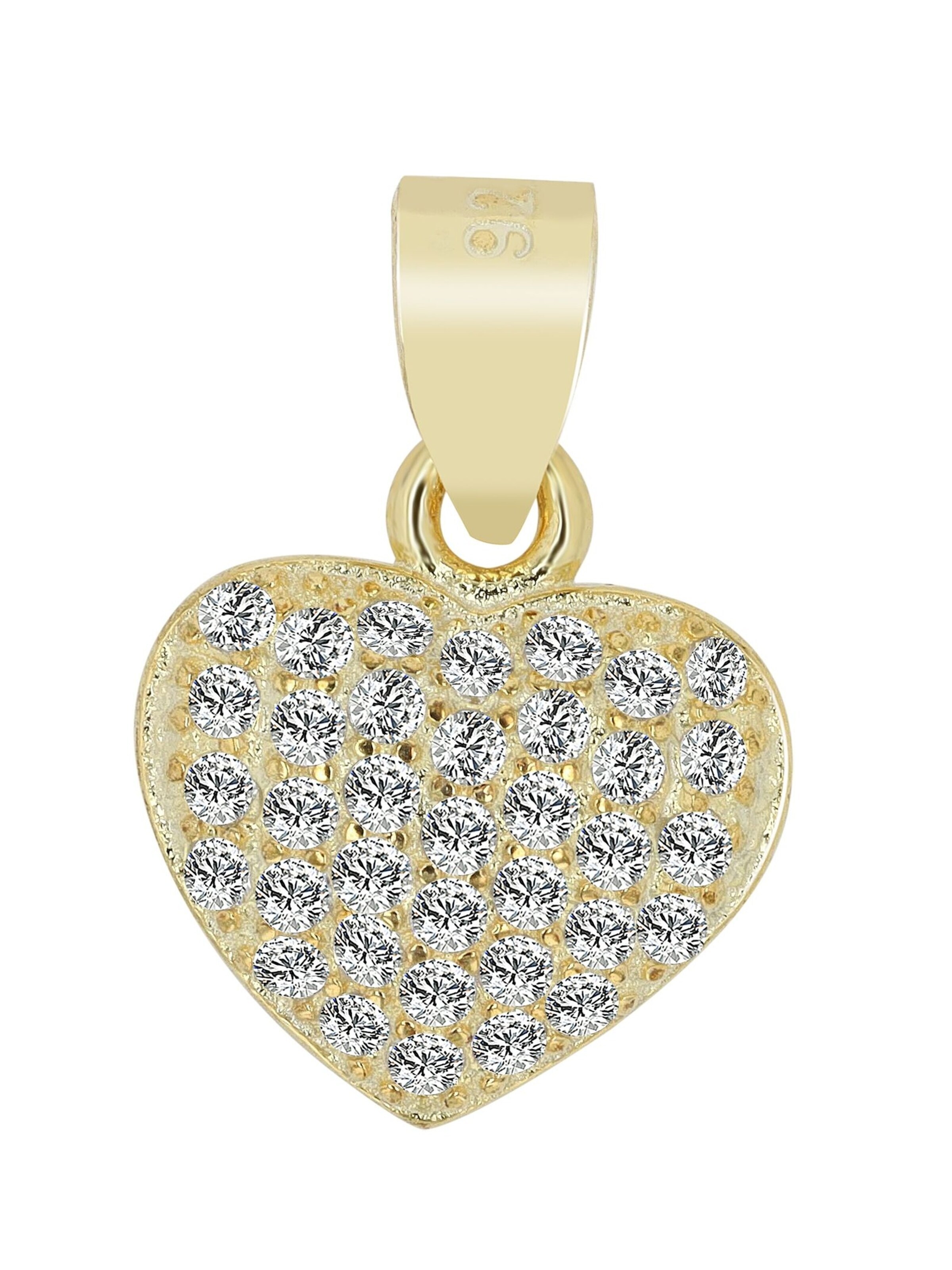 Akzent Pendant '"Yardila" aus 925 Sterlingsilber, rhodiniert, langlebig' in Gold