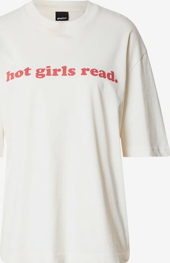 Marškinėliai iš Gina Tricot, spalva – nebalintos drobės spalva / rožinė, Prekių apžvalga