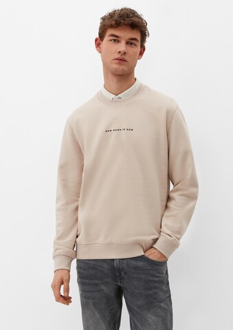 Sweat-shirt s.Oliver en beige : devant