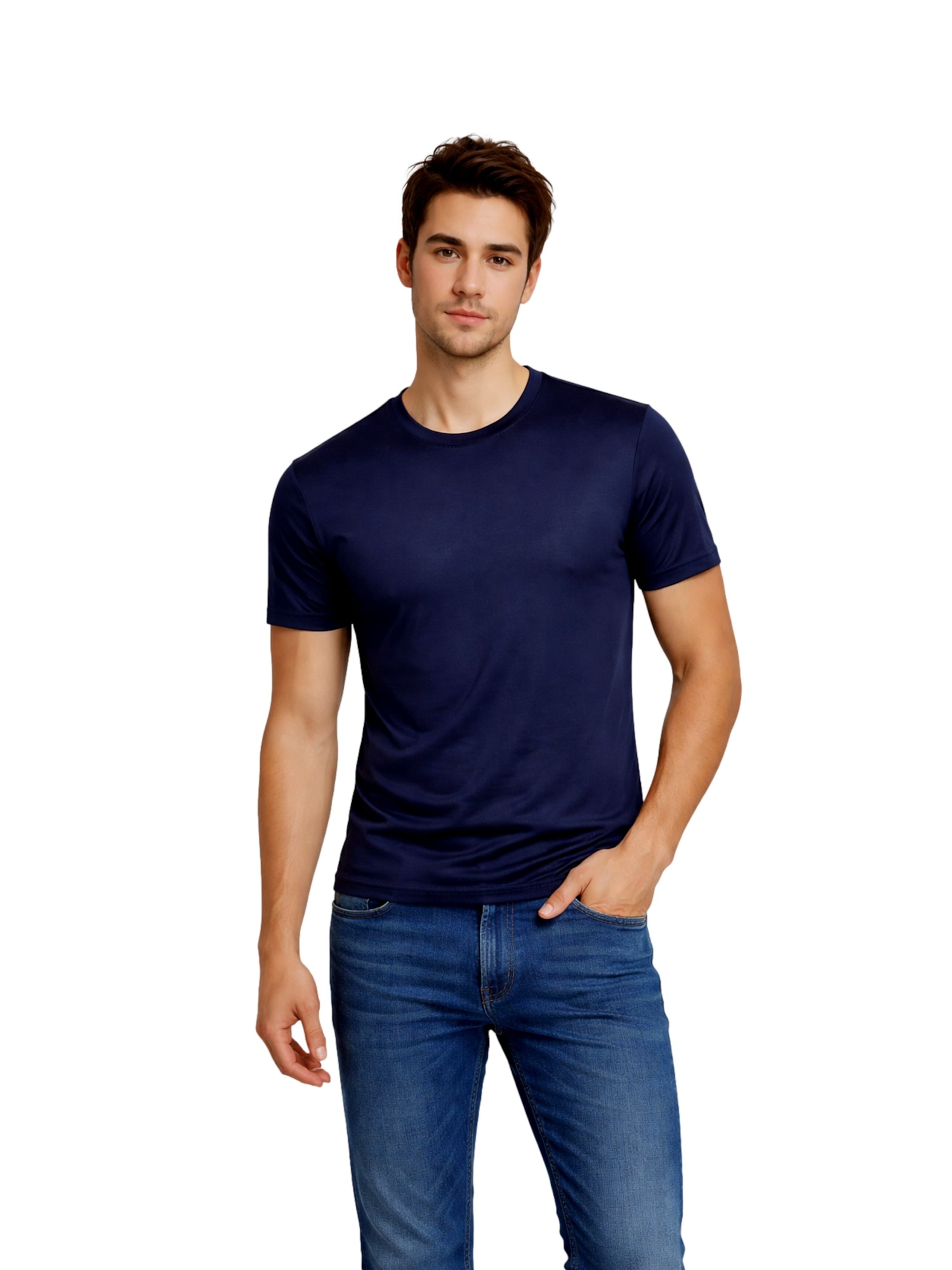 Ragman Shirt in Blauw: voorkant