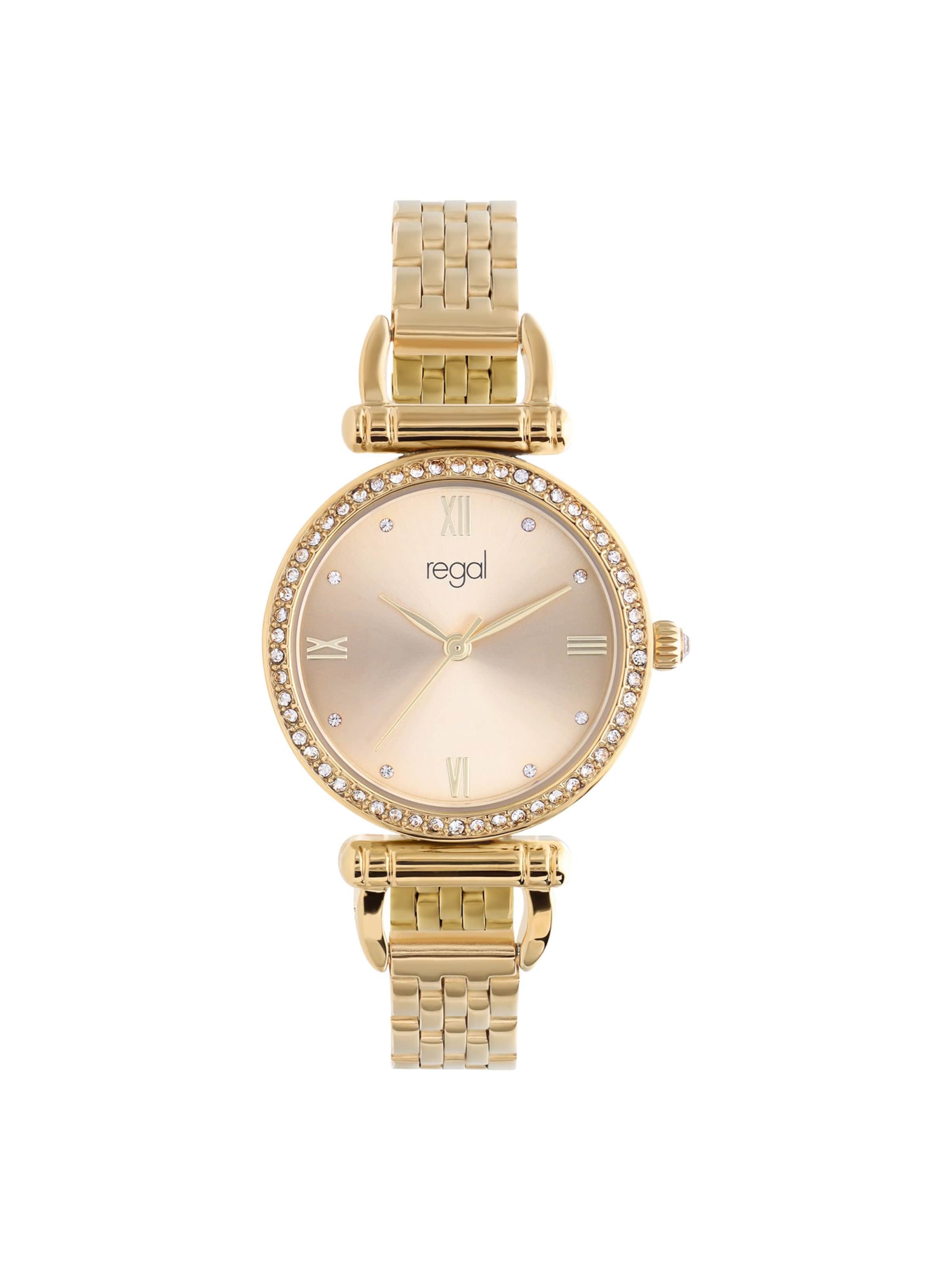 Lucardi Uhr 'Lieblich' in Gold: Vorderseite