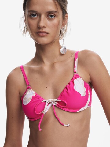 DesigualT-shirt Bikini gornji dio 'Shell' - crvena boja