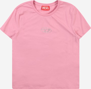 DIESEL Футболка 'TSLIGX' в Ярко-розовый: спереди