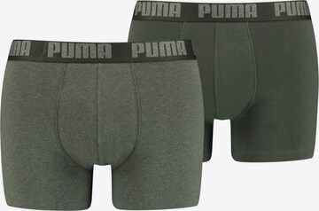 PUMA Boxershorts in Groen: voorkant