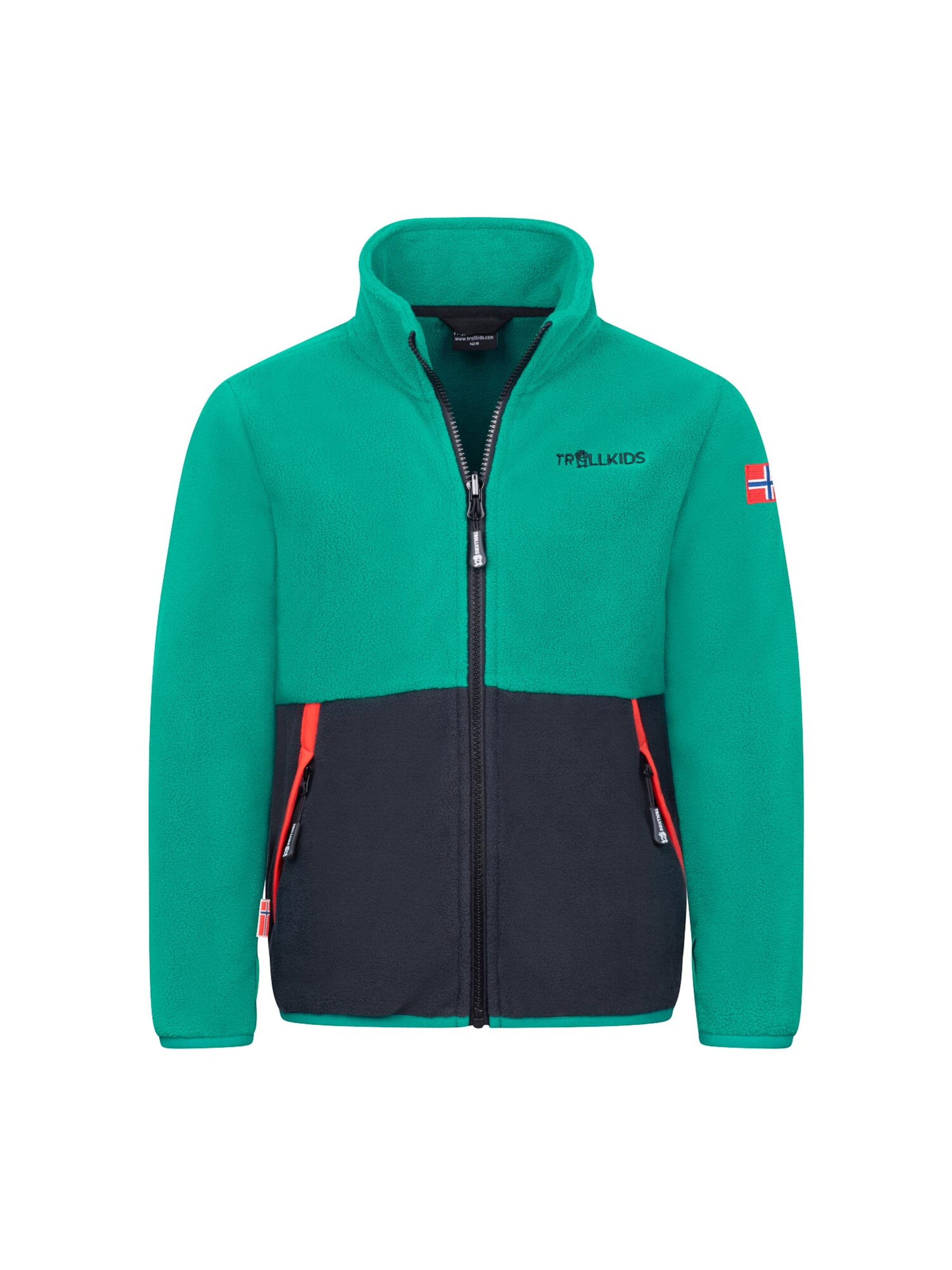 TROLLKIDS Athletic Fleece Jacket in Blue: front