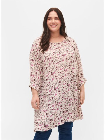 Zizzi Tunic 'Rose' in White: front
