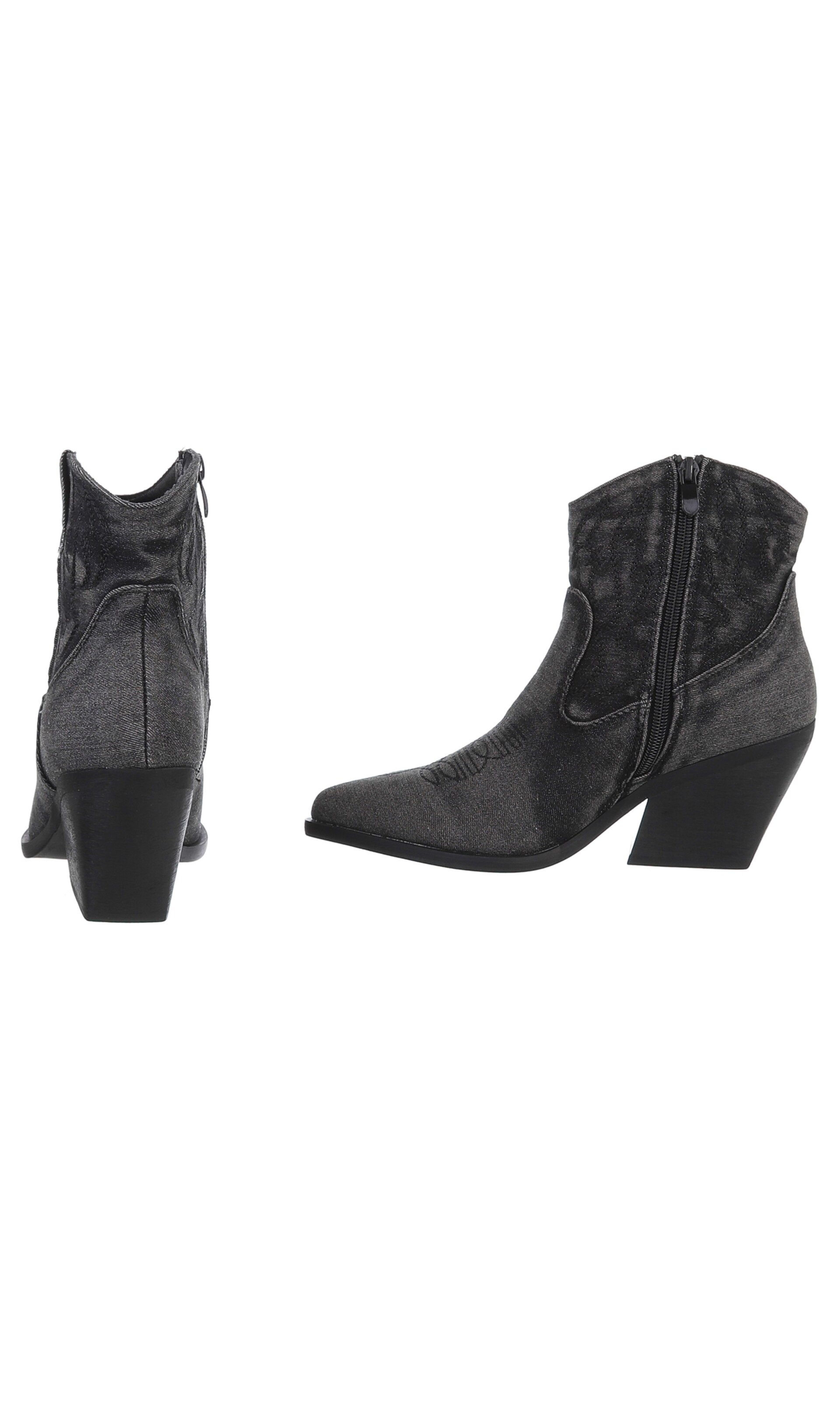 Ital-Design Cowboy Boots in Black