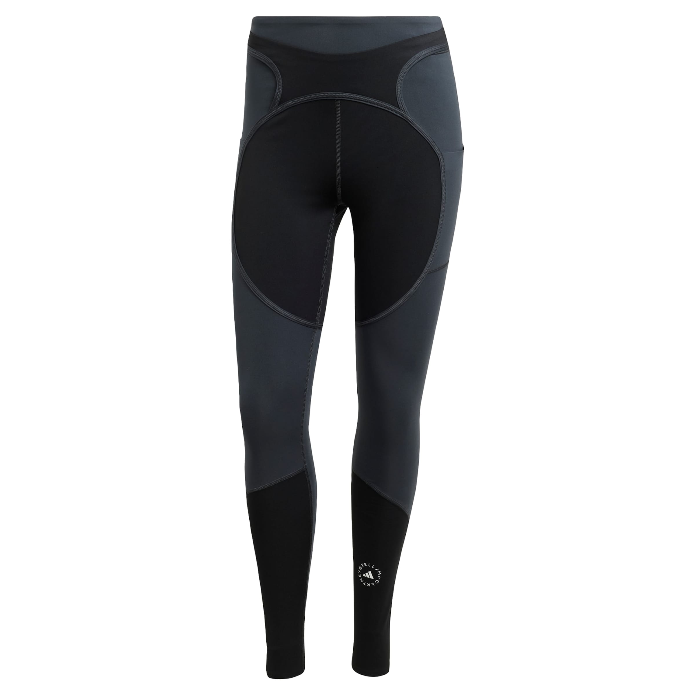 ADIDAS BY STELLA MCCARTNEY Skinny Fit Спортен панталон 'Two-tone' в черно: отпред