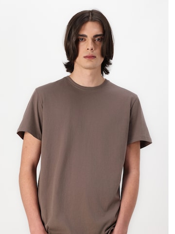 SELECTED T-Shirt 'SLHASPEN' in Braun