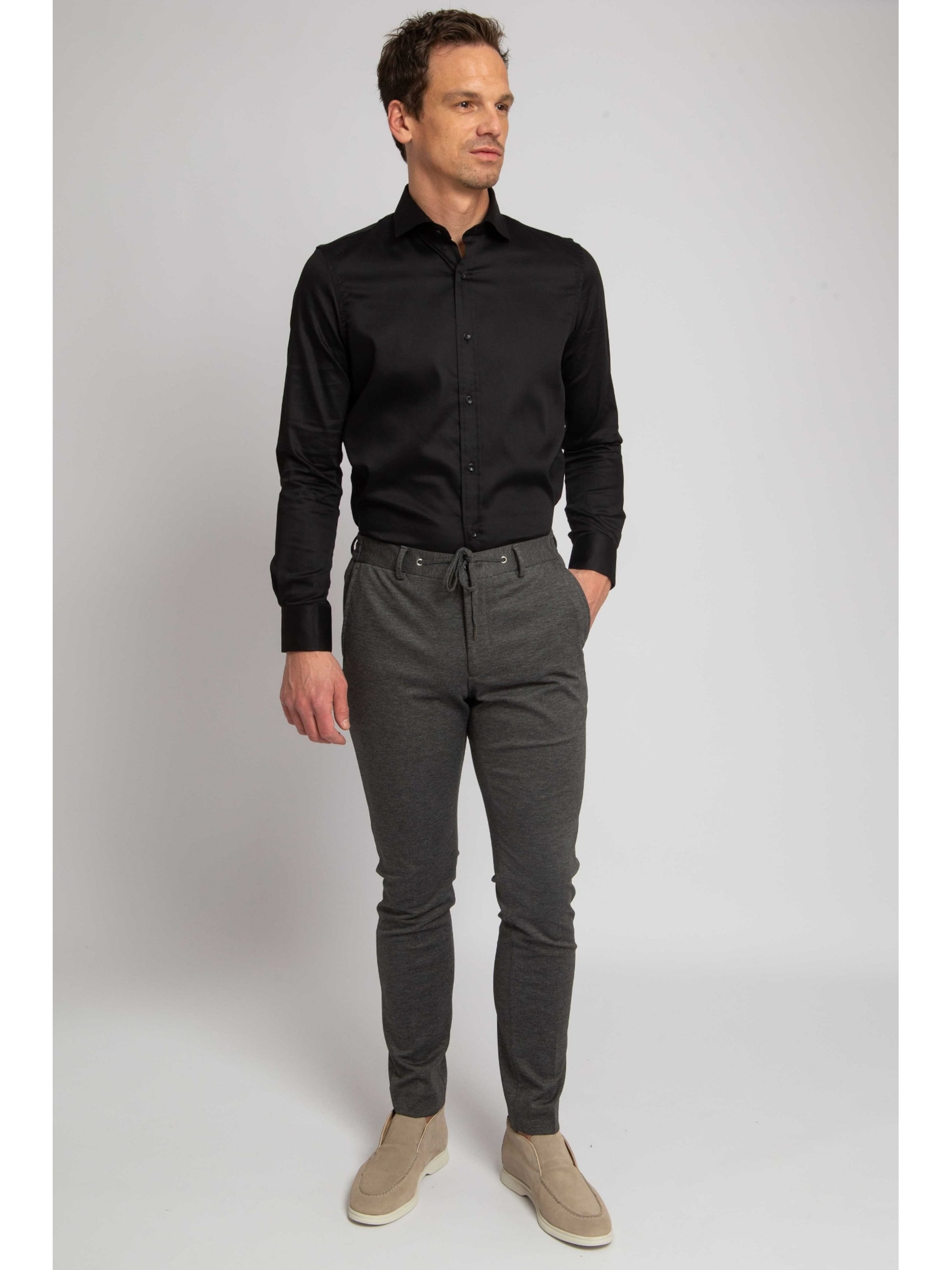 Suitable Slimfit Pantalon in Grijs