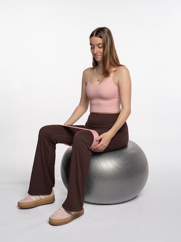 mymotus Bootcut Športne hlače 'mymotus® Ladies soft bootcut legging, d. brown, YW55' | rjava barva