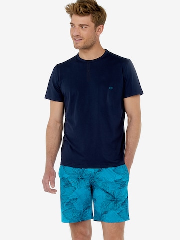 HOM Pyjama kort ' Fano ' in Blauw