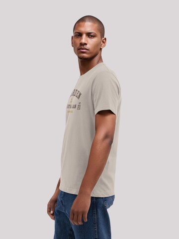 T-Shirt 'Knut & Jan Hamburg Noorden Collegiate' F4NT4STIC en beige