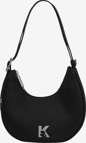 KARL LAGERFELD JEANS - Mala de ombro em preto: frente