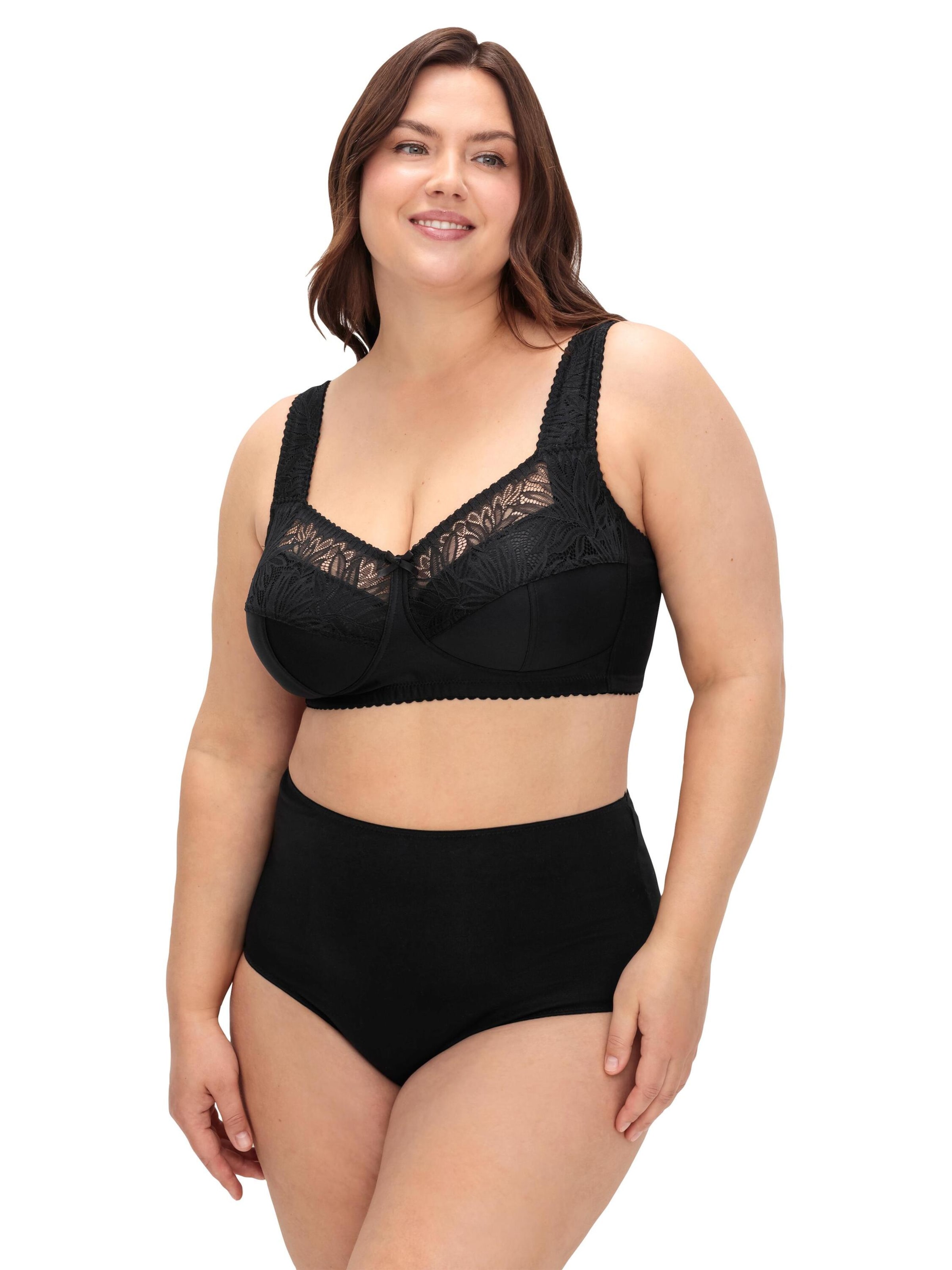 SHEEGO Бюстье Бюстгальтер в Черный: спереди