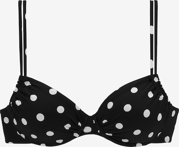 LASCANA - Top de bikini en negro: frente