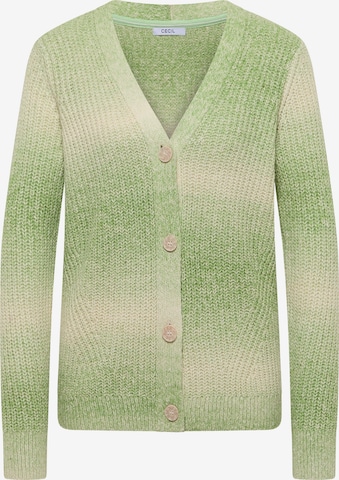 CECIL Knit Cardigan in Green: front