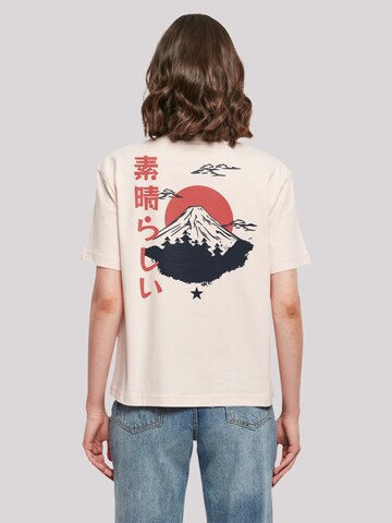 T-shirt 'Mount Fuji' F4NT4STIC en rose : devant