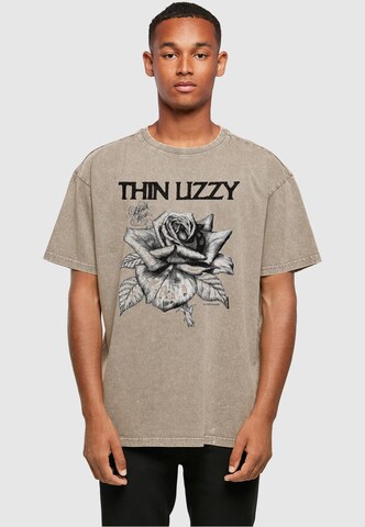 Merchcode Shirt 'Thin Lizzy - Rose' in Groen: voorkant