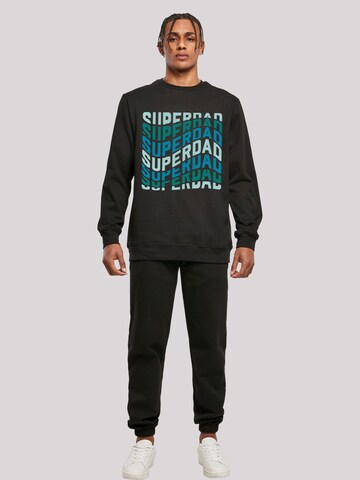 F4NT4STIC Sweatshirt 'Super Dad Retro Trend Vatertags Design Für Papas' in Zwart