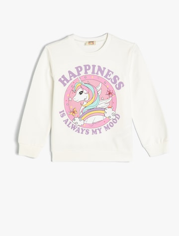 Koton Sweatshirt in Weiß: Vorderseite