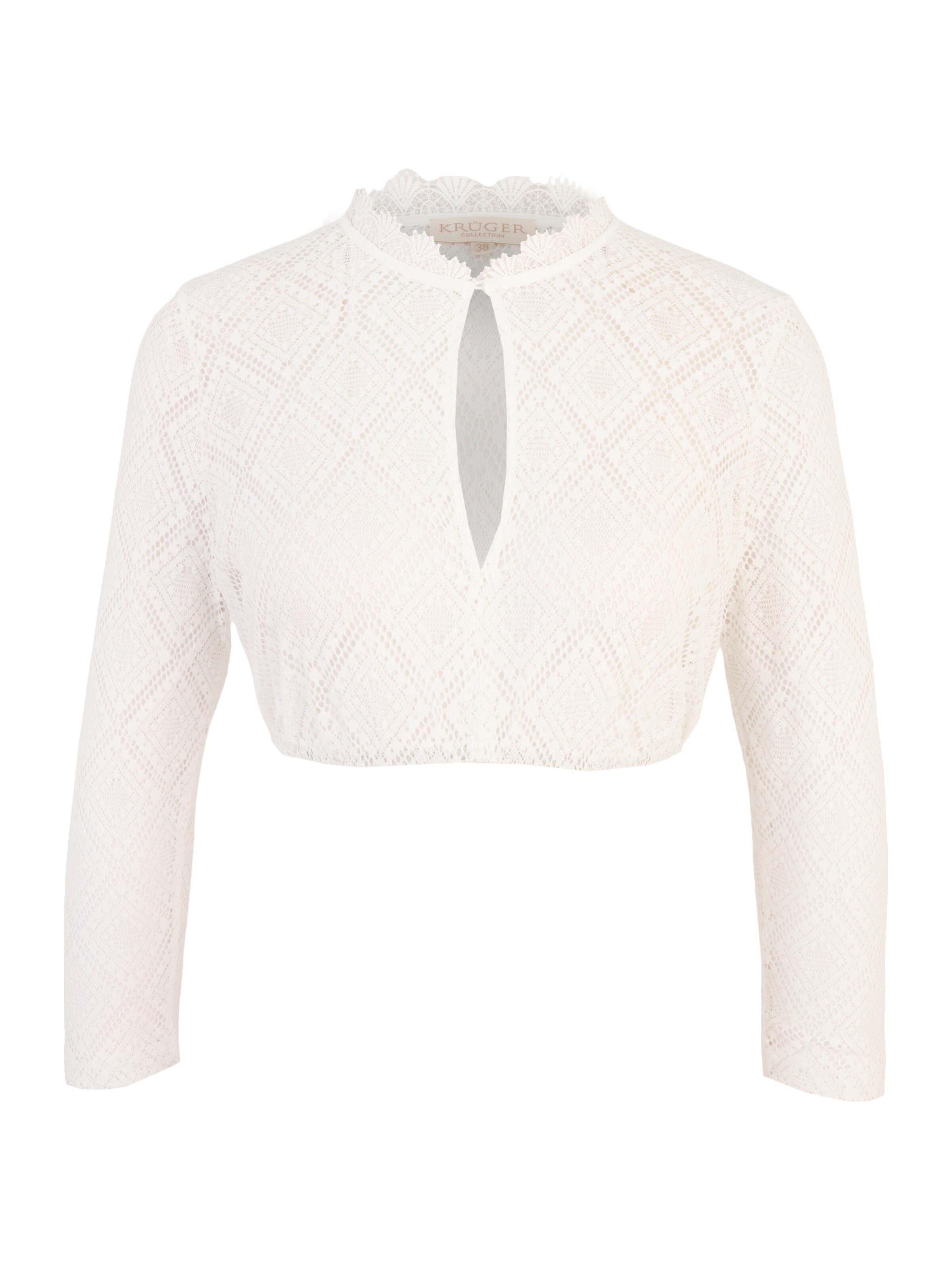 Krüger Madl - Blusa tradicional 'Kendall' en beige: frente