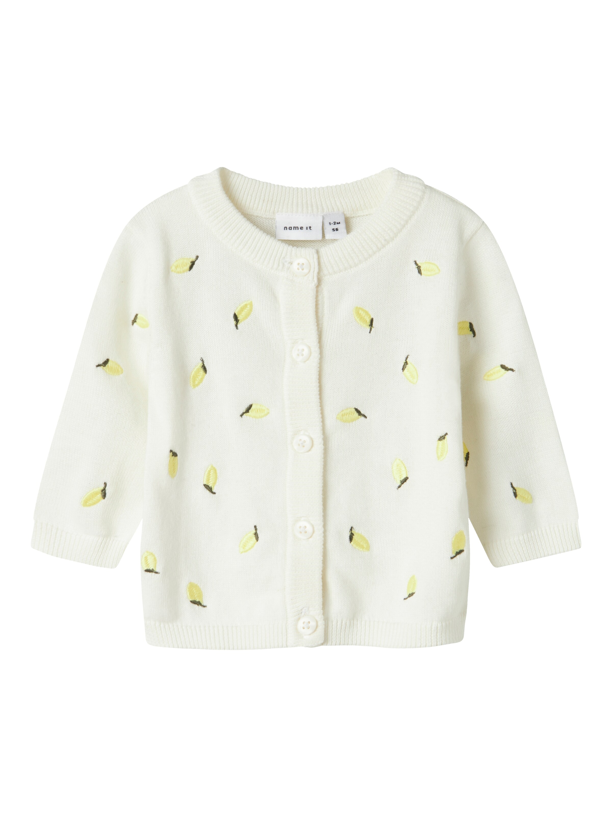 NAME IT Cardigan 'NBFDetrille' i hvid: forside