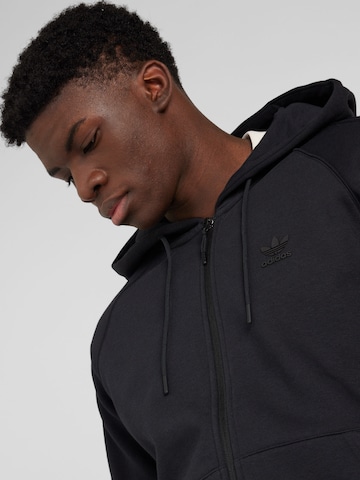 ADIDAS ORIGINALS Zip-Up Hoodie 'ROAD' in Black